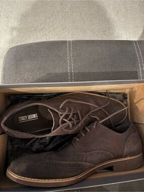Stacy Adams Brown Suede Wingtip Derbys